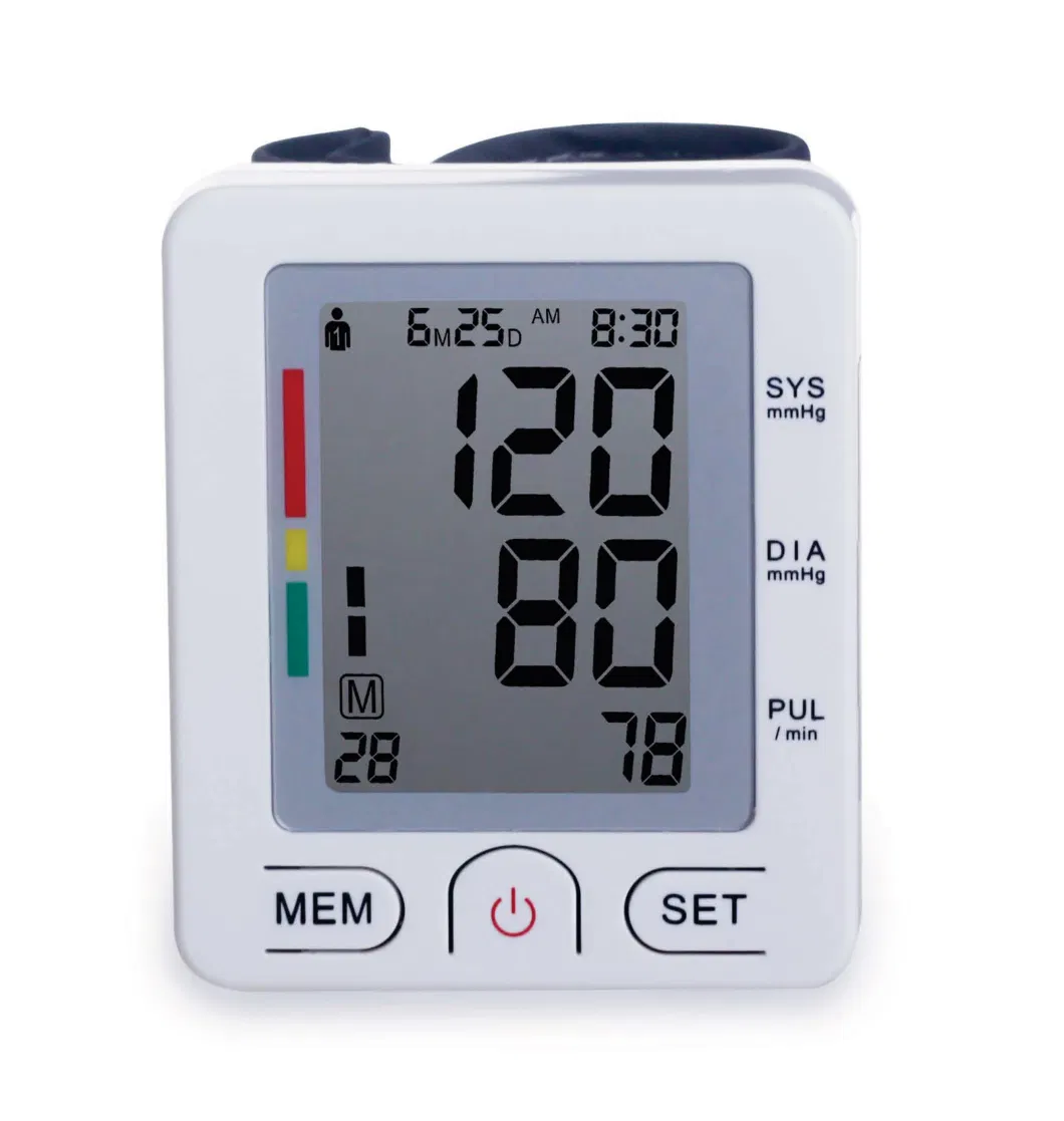 Automatic Wrist Blood Pressure Monitor with Digital LCD Display Screen