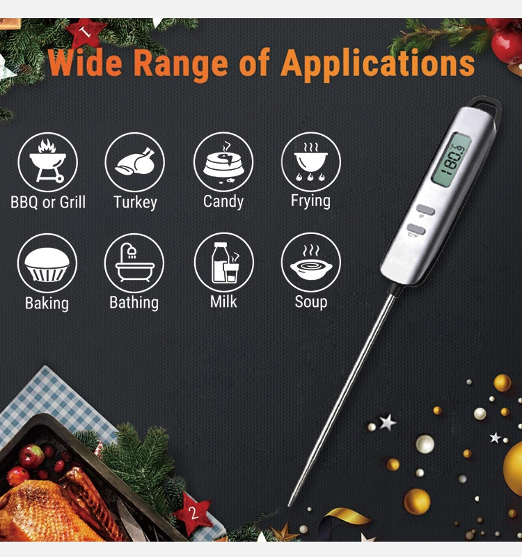 Amazon Top Seller Instant Read BBQ Meat Thermometer with Super Long Probe